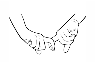special moment with couple to line art for anniversary gift