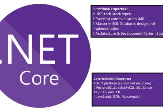 help on c sharp and asp dot net and core console or desktop application