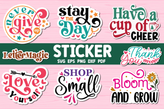 create awesome typography sticker designs for small business labels