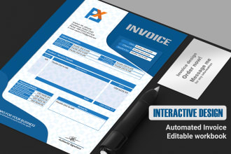 create interactive fillable pdf, form, invoice, workbook etc