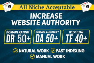 increase domain rating dr ur domain authority da tf by seo backlinks