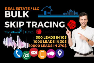 do real estate bulk skip tracing and lead generation