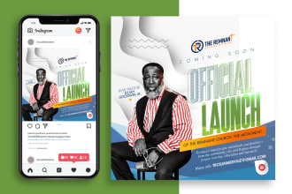 do unique social media flyer, instagram, fb, church flyer