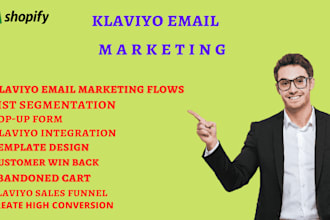set up klaviyo for email marketing flows with sales funnel on shopify store