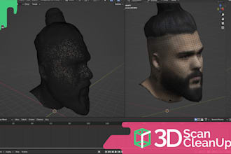 3d clean, retopology and texture reproject
