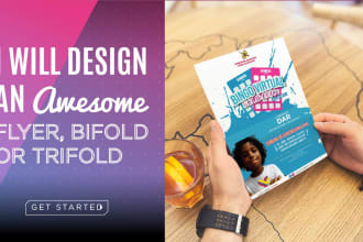 design an awesome flyer, bifold or trifold