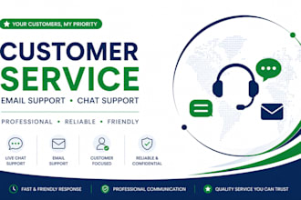 be your professional customer support agent for email, chat
