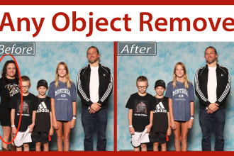 remove object, cut out person from photo and image retouch