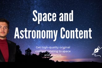 write space and astronomy SEO optimized content