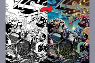 color your comic book cover or pin up professionally