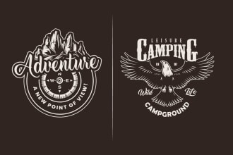 design modern vintage or retro logo