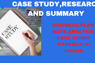 do a killer case study analysis and research and summary