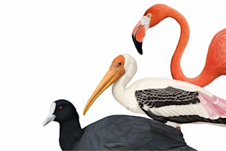 draw birds or animals in scientific illustration digitally