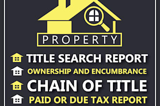 do property title search report