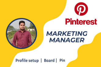 be your pinterest marketing manager and do management, design, and SEO