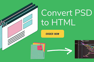 convert xd to html, sketch to html, psd to html responsive bootstrap 5