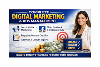 manage social media, run meta facebook ads, and   be digital virtual assistant