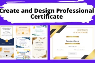 create printable professional certificate design