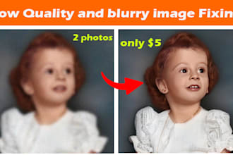 sharpen blurry photos, enlarge, improve, upscale low res image to high res