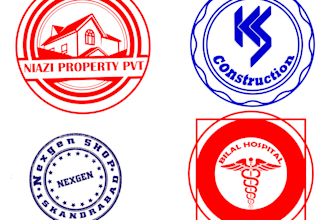 design a circular round logo, badge, seal, label, premium stamp