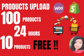 upload products or add products to your shopify   and  woocommerce  store