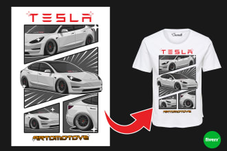 draw vector cartoon car illustration for your t shirt
