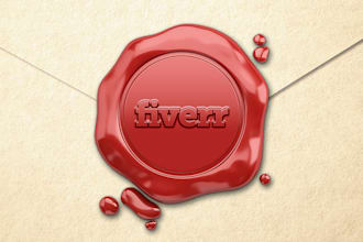do wax seal design with your logo in 24hrs