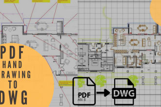 redraw floor plan for real estate agents, property manager, etc