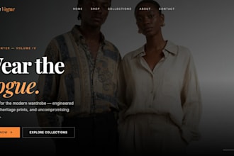 design shopify clothing website clothing store, shopify fashion website