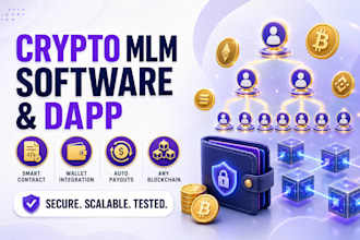 develop crypto MLM software and dapp on any blockchain