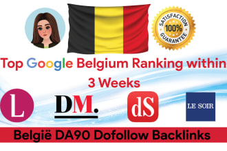 boost belgium SEO google ranking via quality da90 news sites belgique backlinks