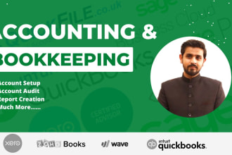 do accounting, bookkeeping in quickbooks online, xero, excel and wave