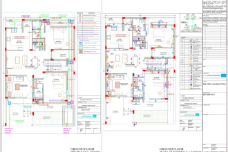 draw architectural plans in autocad 2d for your project