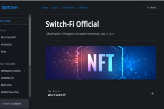 design nft,crypto,blockchain project documentation website using gitbook