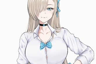 draw anime style fanart or original character