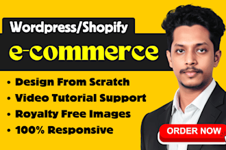 build ecommerce website design, wordpress woocommerce website or online store