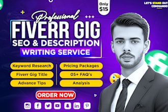write a fiverr seo optimized gig description that converts