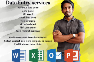 do data entry, data mining or find emails addresses