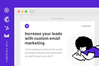 create a professional email template design for mailchimp