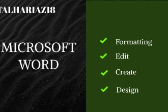 create, edit, format and design microsoft word document