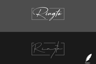 design signature and text based logo