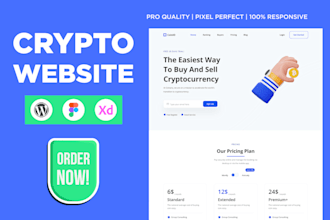 create an amazing crypto token website, coin or meme website