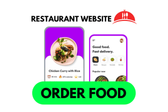 build wordpress restaurant website, online food ordering reservations promos app