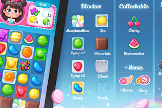 make match3 game similar to candy crush with different theme