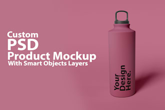 creat realistic psd product mockup template with smart object in photoshop