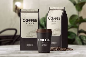 do stand up pouch design, tea, and food bag packaging design