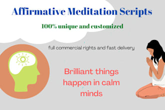 write custom affirmation meditation script