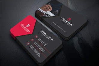 create professional, modern, unique business card design within 6 hours
