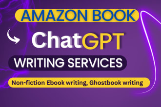 be your chat gpt ai powered ghostwriter chatgpt ebook writing for amazon kindle