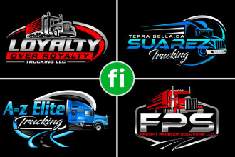 do transport logistic trucking transportation logo for your business